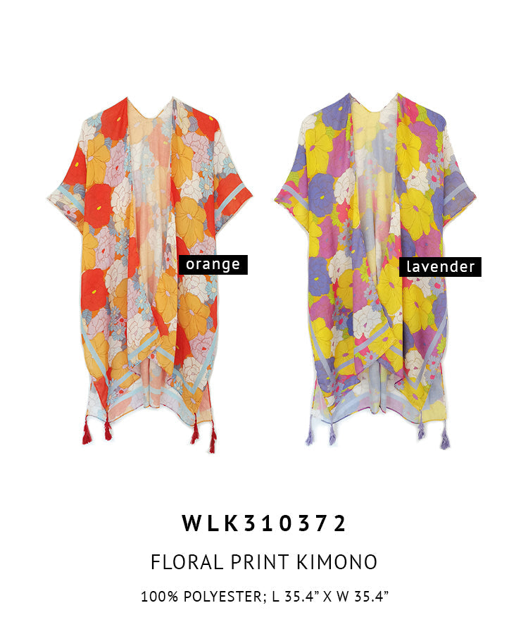Floral Print Kimono - Charming Charlie