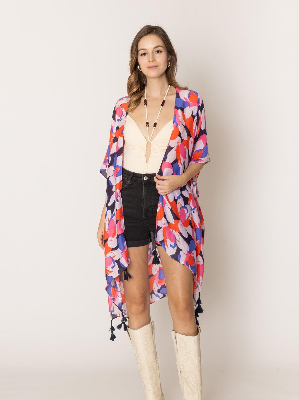 Floral Print Kimono - Charming Charlie
