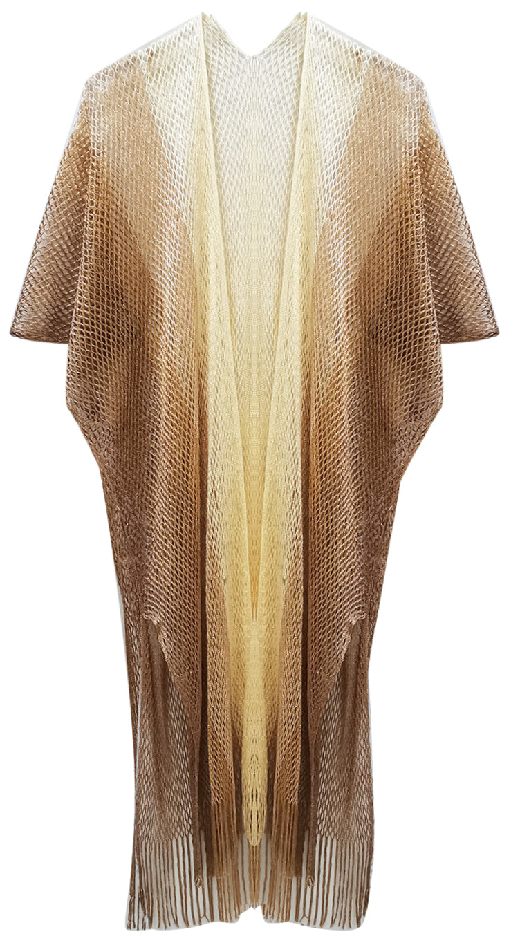 Two Tone Lurex Kimono - Charming Charlie
