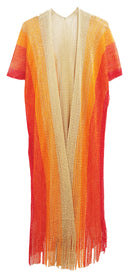 Two Tone Lurex Kimono - Charming Charlie