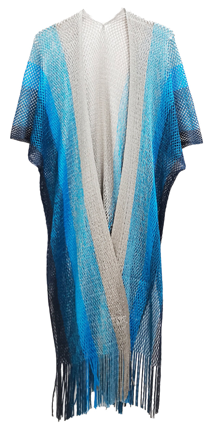 Two Tone Lurex Kimono - Charming Charlie