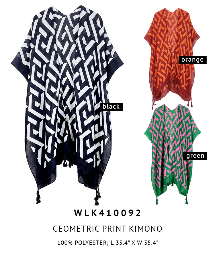 Geometric Print Kimono - Charming Charlie