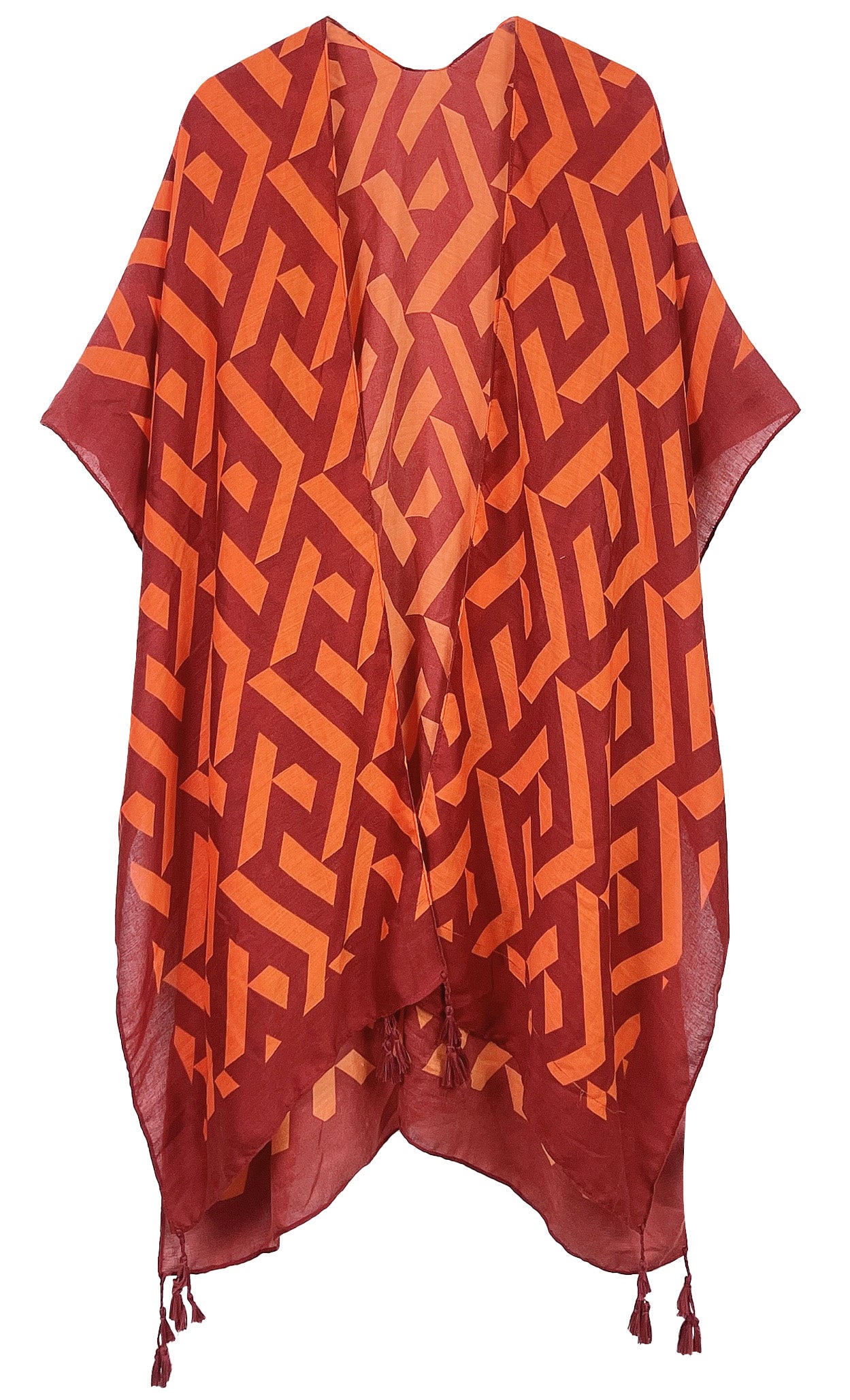 Geometric Print Kimono - Charming Charlie