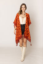 Geometric Print Kimono - Charming Charlie