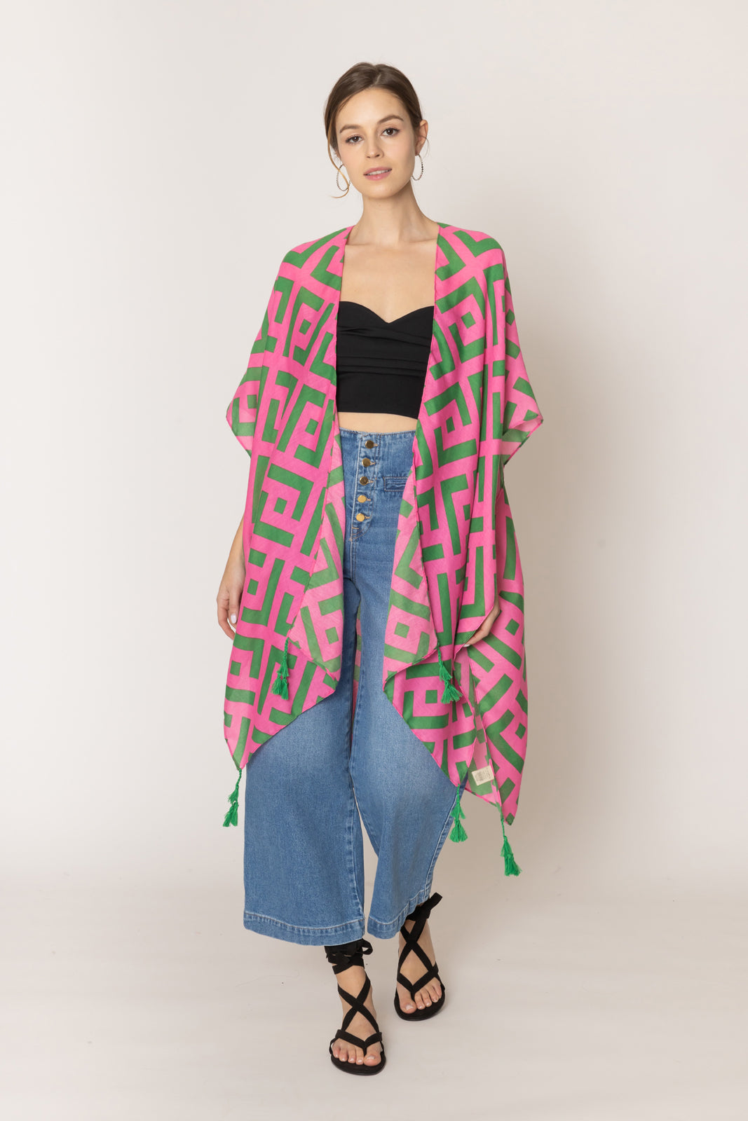 Geometric Print Kimono - Charming Charlie