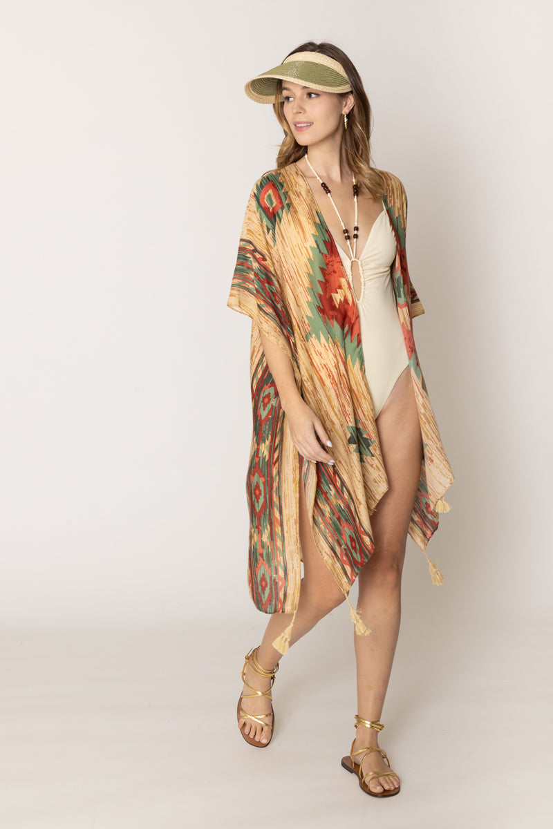 Aztec Print Kimono - Charming Charlie