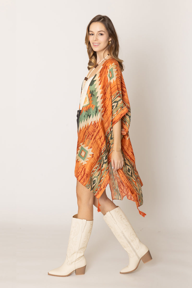 Aztec Print Kimono - Charming Charlie