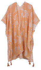Two Tone Print Lurex Kimono - Charming Charlie