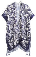 Two Tone Print Lurex Kimono - Charming Charlie