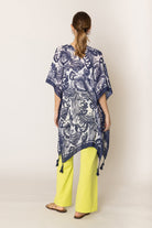 Two Tone Print Lurex Kimono - Charming Charlie