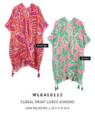 Floral Print Lurex Kimono - Charming Charlie