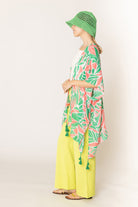 Floral Print Lurex Kimono - Charming Charlie