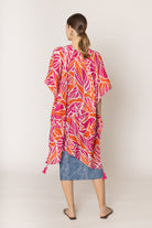 Floral Print Lurex Kimono - Charming Charlie