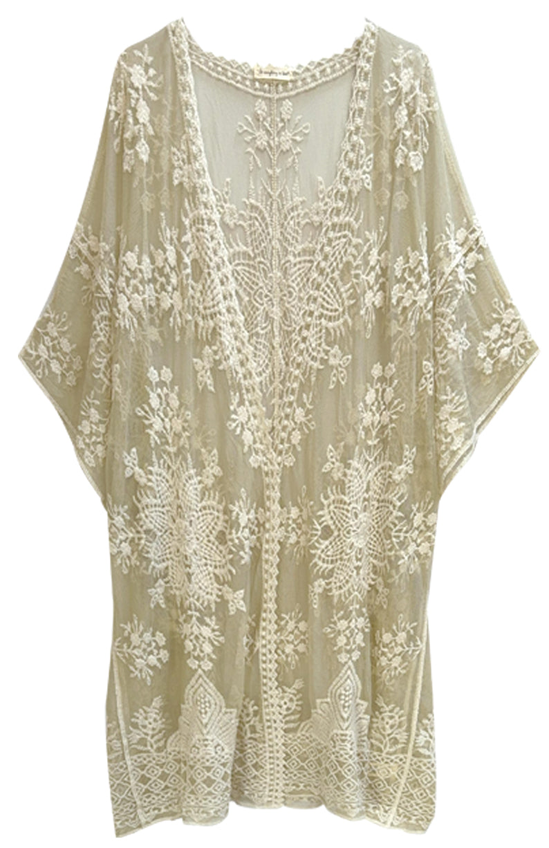 Flower Lace Kimono - Charming Charlie
