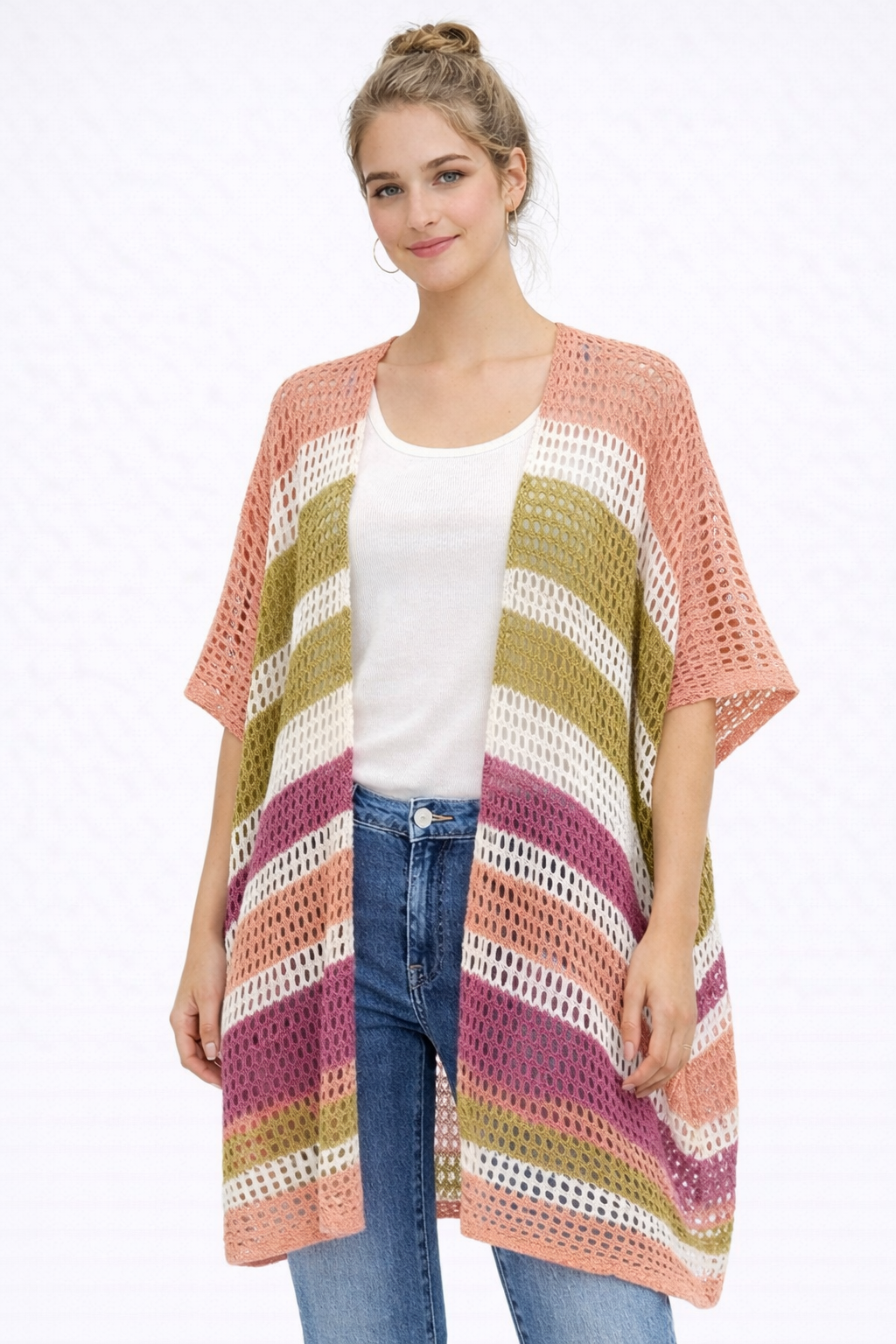 Stripe Kimono - Charming Charlie