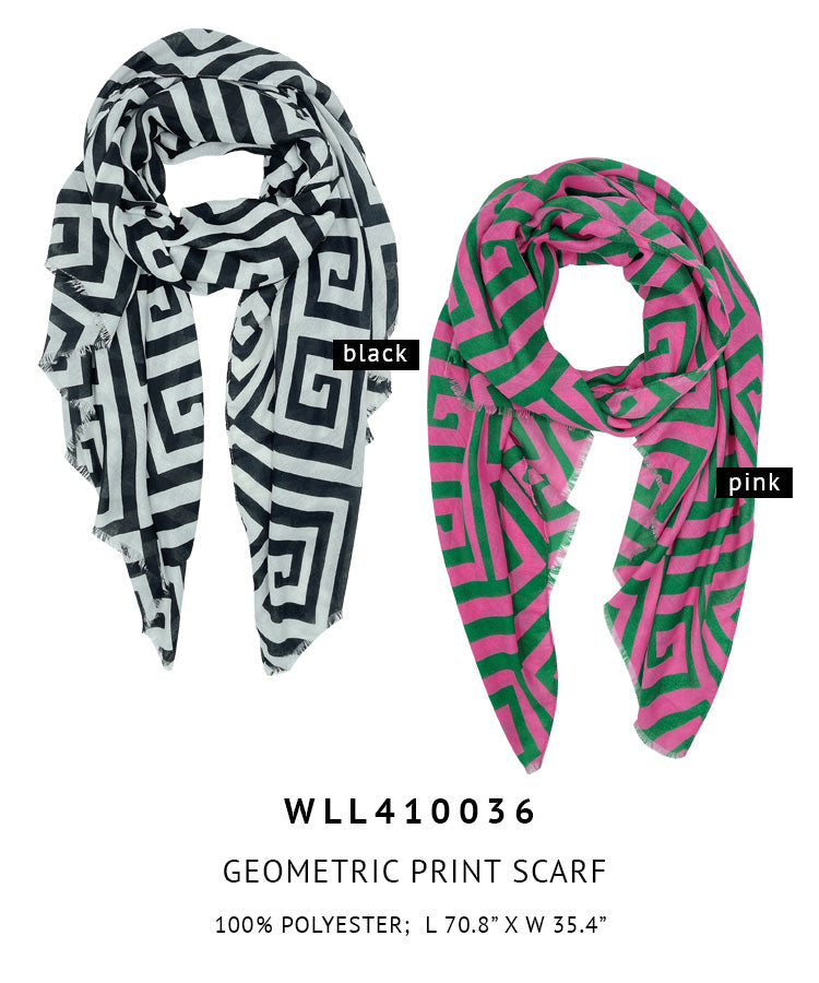 Geometric Print Scarf - Charming Charlie