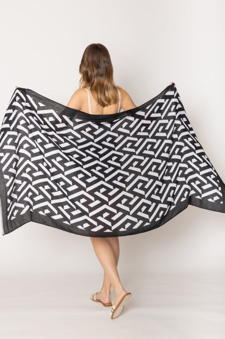 Geometric Print Scarf - Charming Charlie