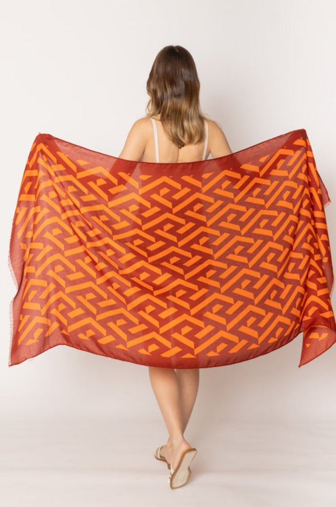 Geometric Print Scarf - Charming Charlie