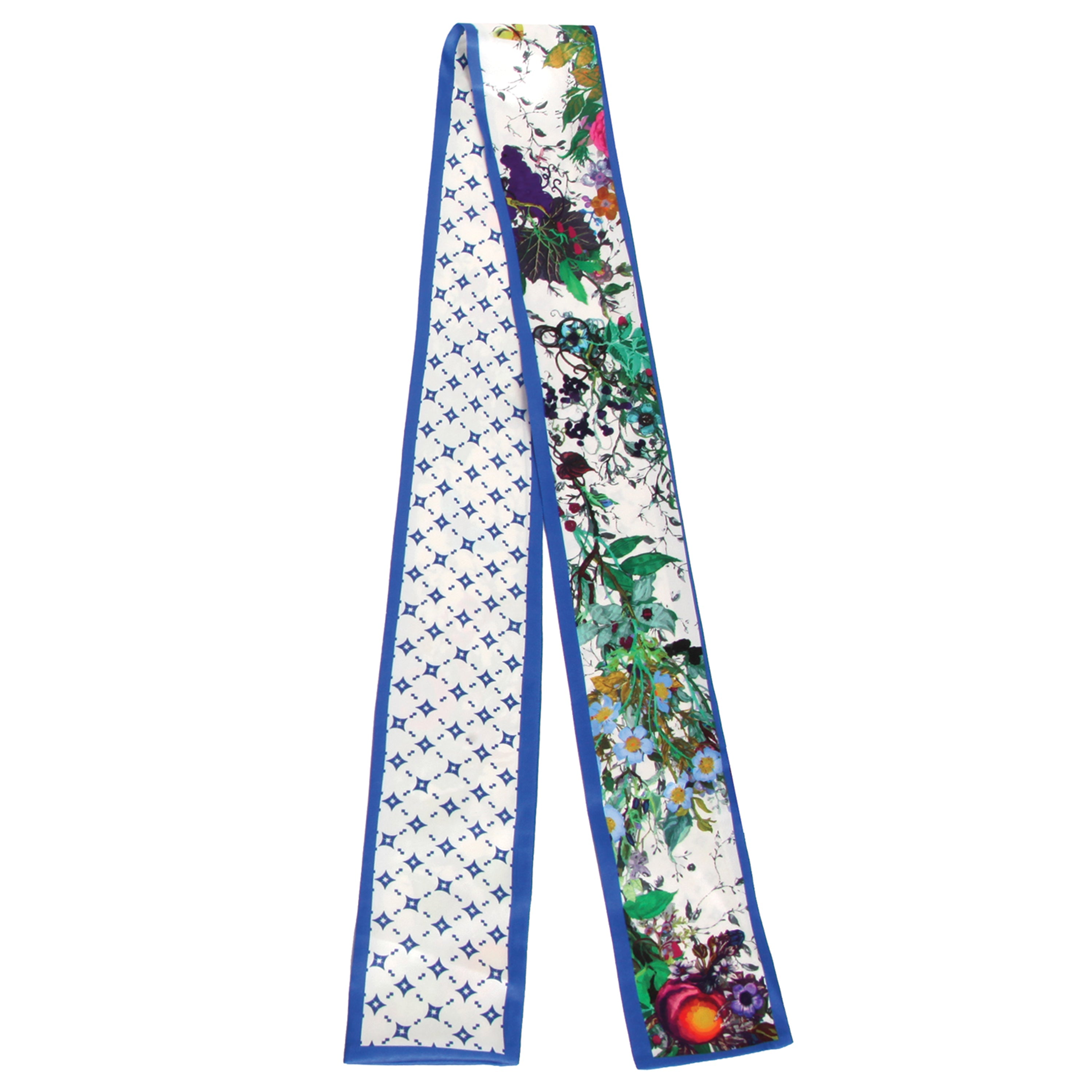 Floral Grid Skinny Scarf - Charming Charlie