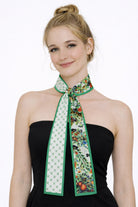 Floral Grid Skinny Scarf - Charming Charlie
