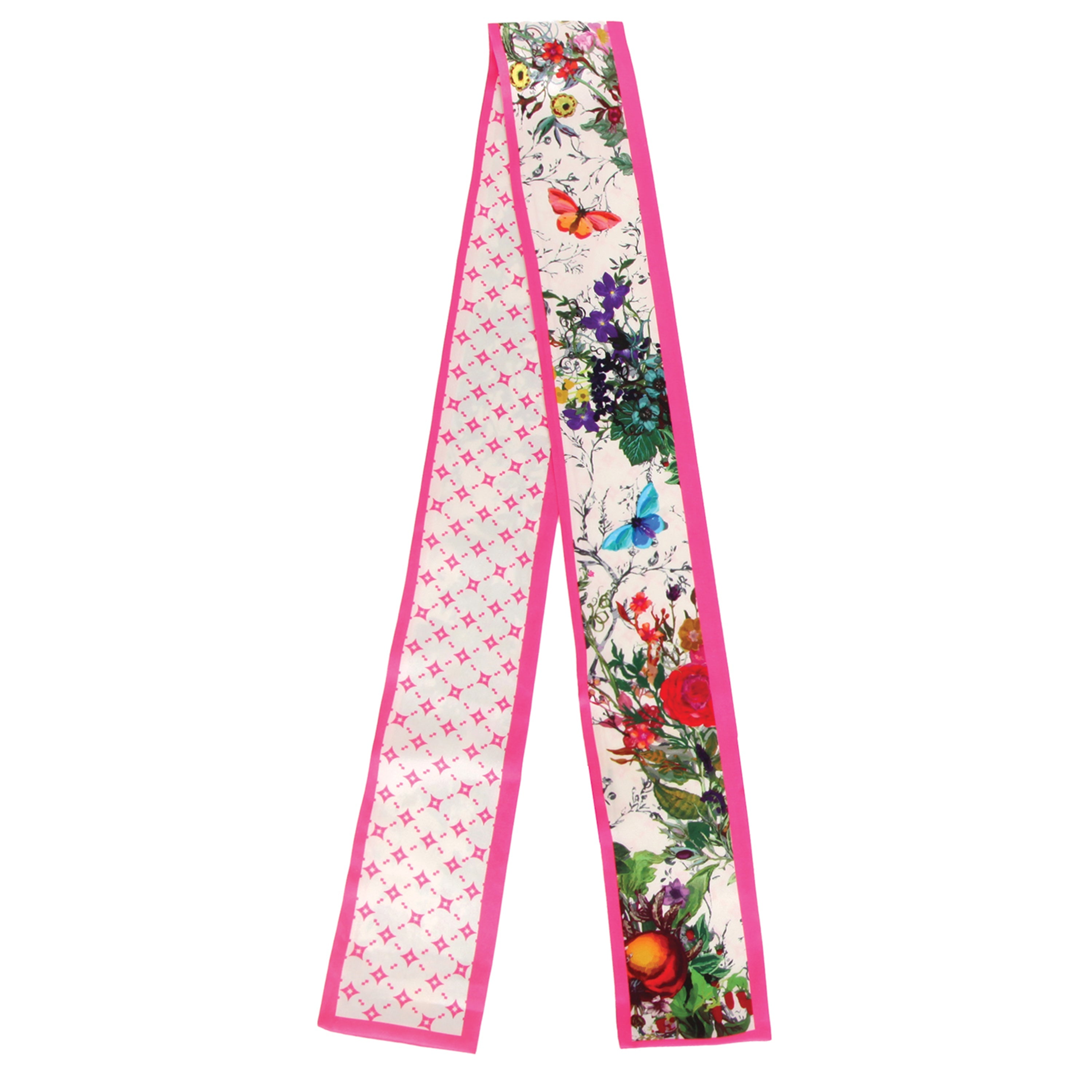 Floral Grid Skinny Scarf - Charming Charlie