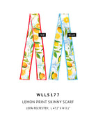 Lemon Print Skinny Scarf - Charming Charlie