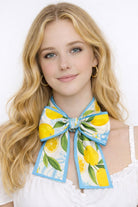 Lemon Print Skinny Scarf - Charming Charlie