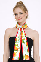 Lemon Print Skinny Scarf - Charming Charlie