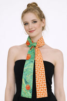 Abstract Swirl Skinny Scarf - Charming Charlie