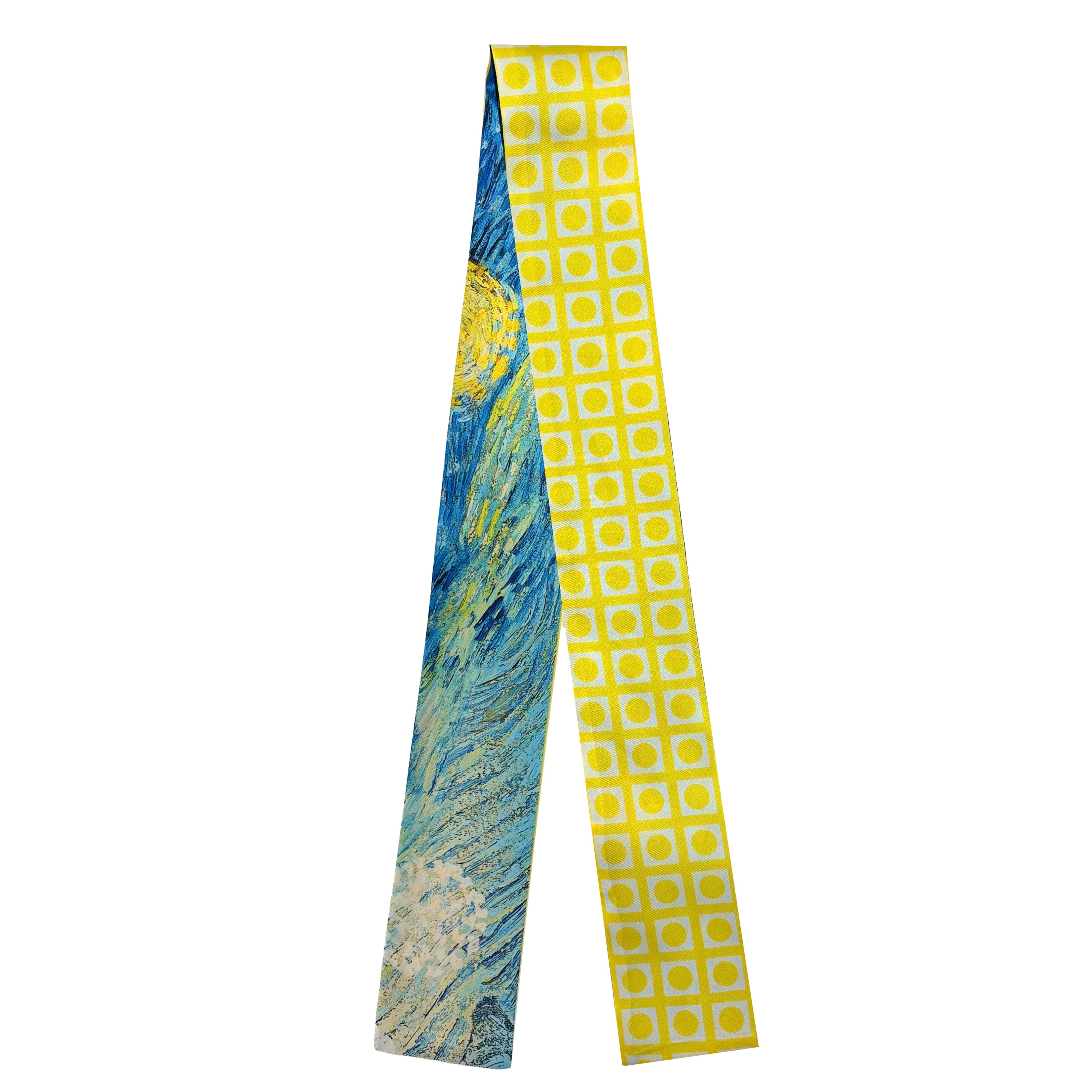 Abstract Swirl Skinny Scarf - Charming Charlie