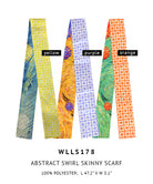 Abstract Swirl Skinny Scarf - Charming Charlie