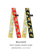 Fruit Floral Skinny Scarf - Charming Charlie