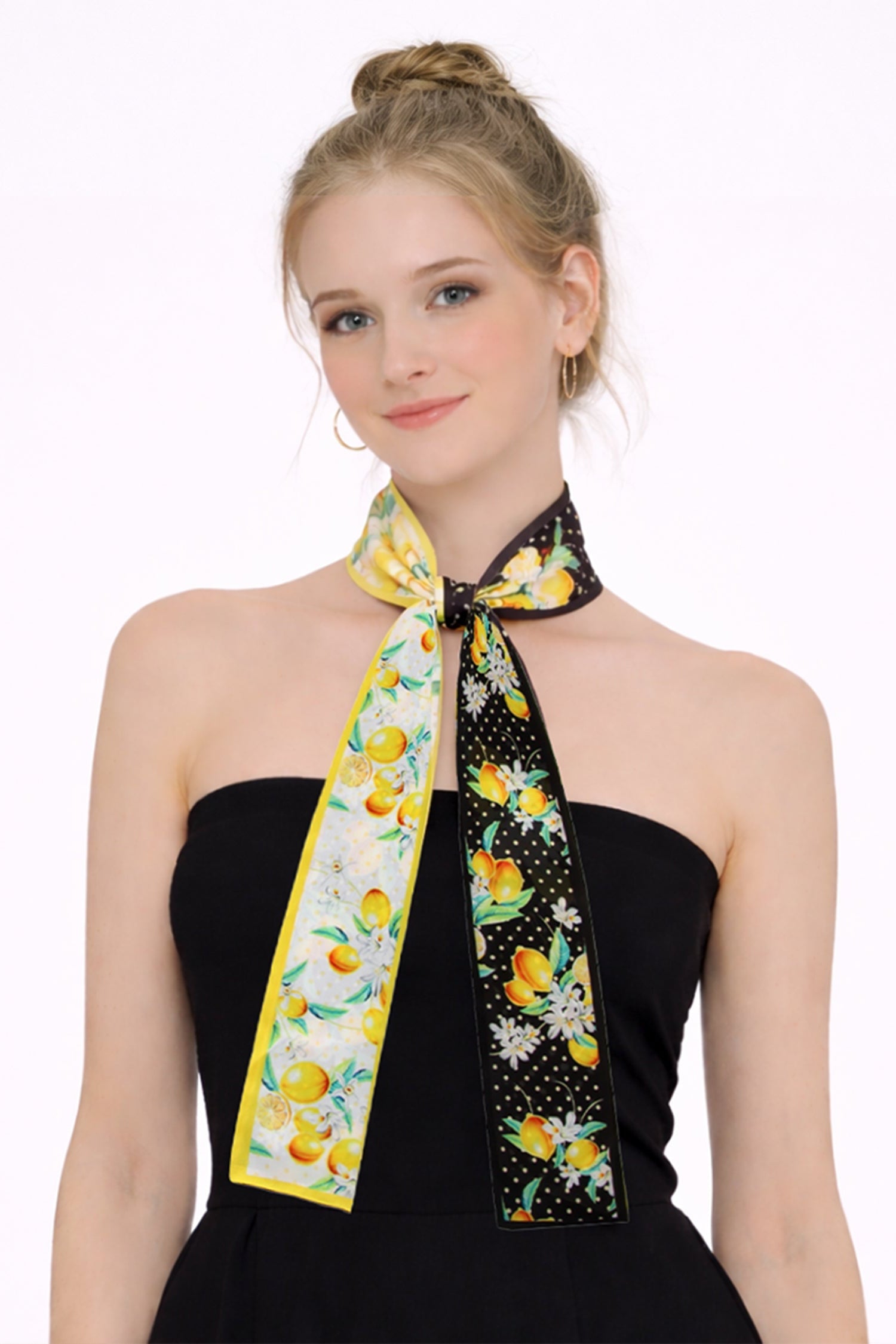 Fruit Floral Skinny Scarf - Charming Charlie