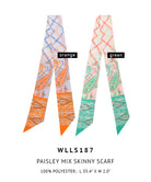 Paisley Mix Skinny Scarf - Charming Charlie