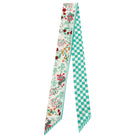 Check Floral Skinny Scarf - Charming Charlie