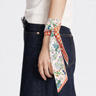 Check Floral Skinny Scarf - Charming Charlie