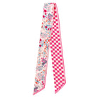 Check Floral Skinny Scarf - Charming Charlie