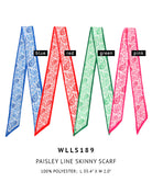 Paisley Line Skinny Scarf - Charming Charlie