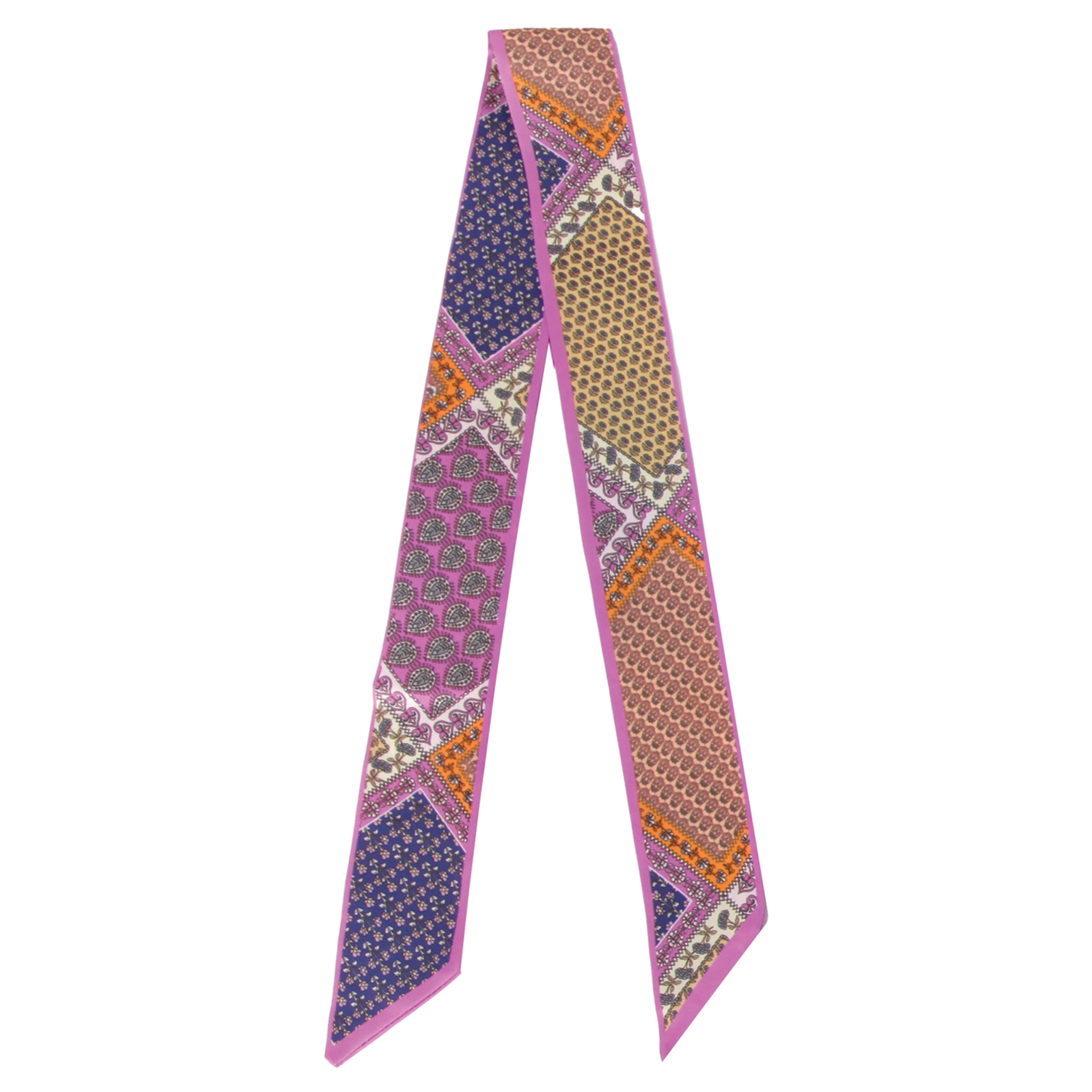 Patchwork Pattern Skinny Scarf - Charming Charlie