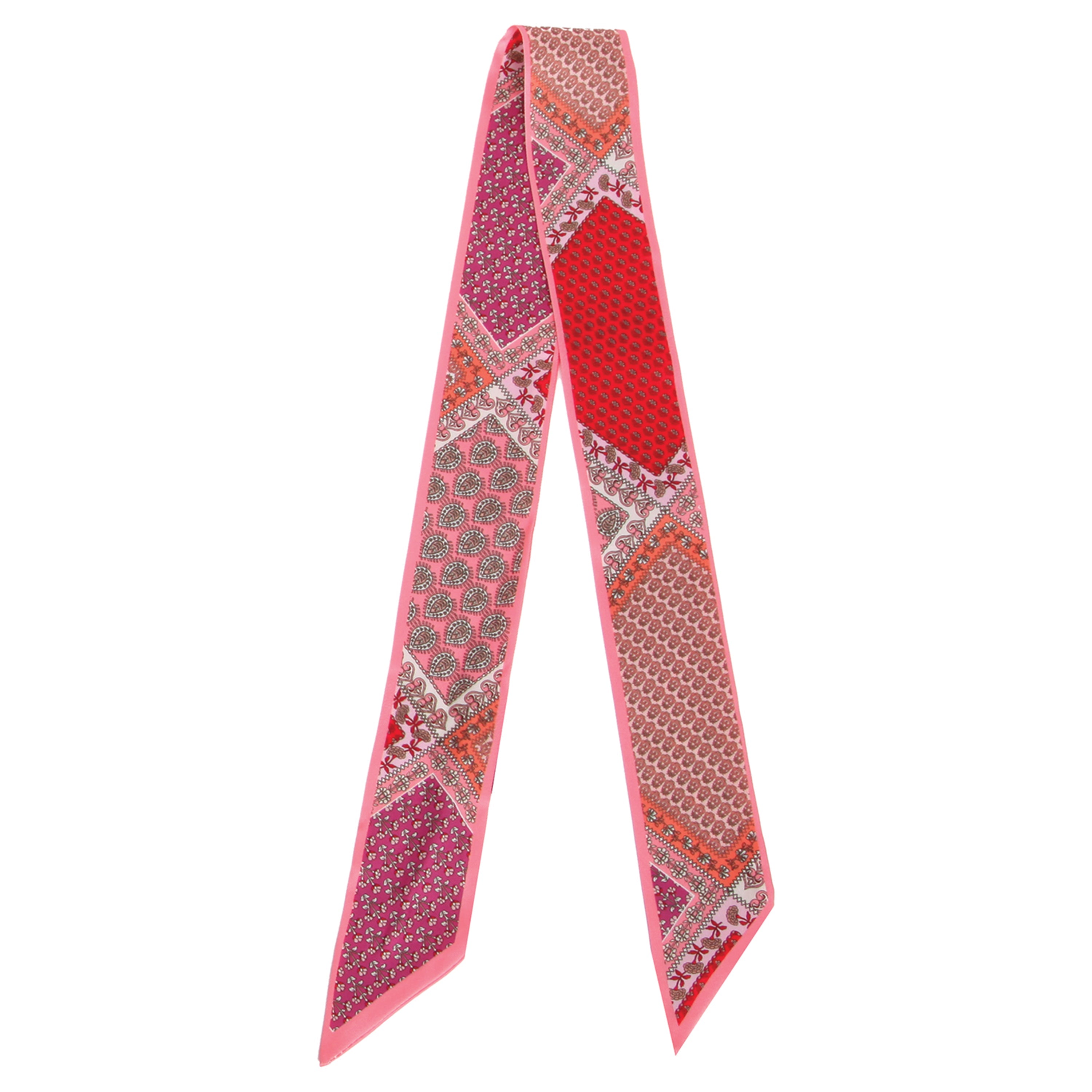 Patchwork Pattern Skinny Scarf - Charming Charlie