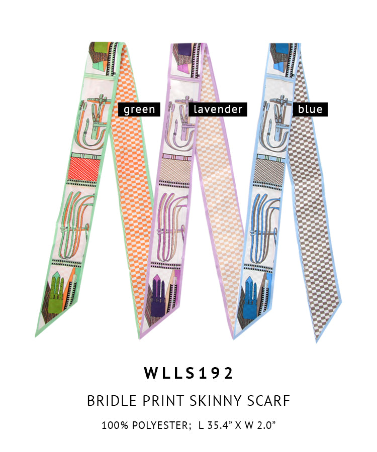 Bridle Print Skinny Scarf - Charming Charlie
