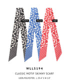 Classic Motif Skinny Scarf - Charming Charlie
