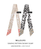 Graphic Pattern Skinny Scarf - Charming Charlie