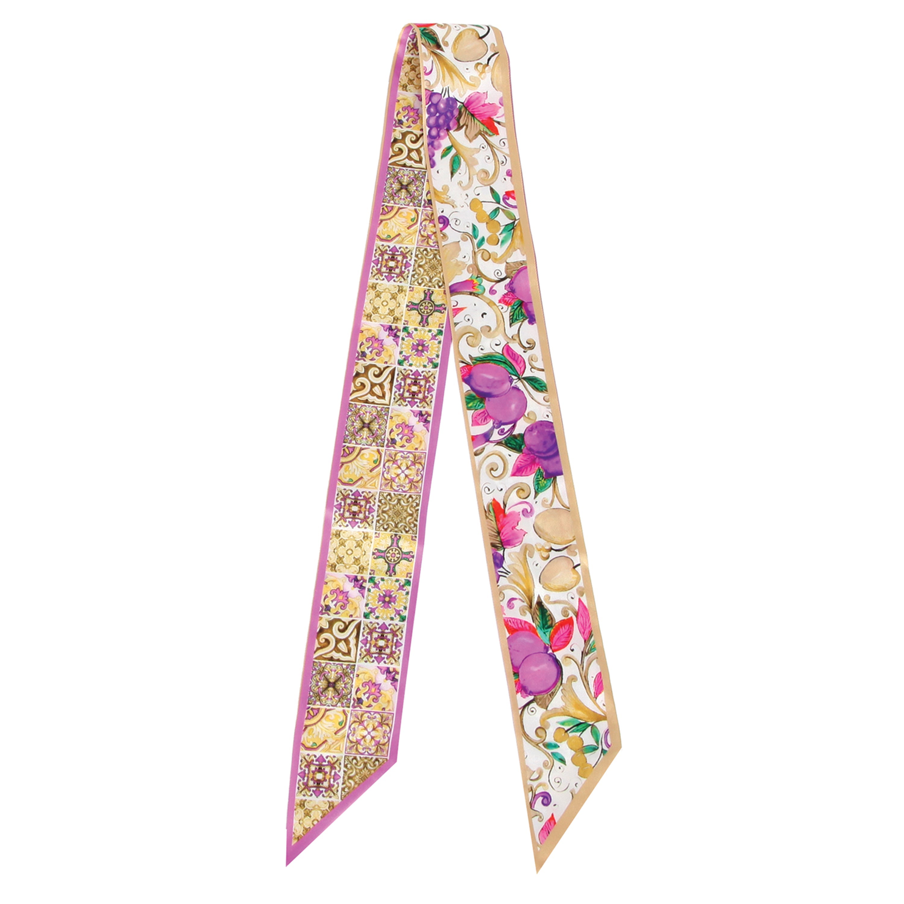 Lemon Patchwork Skinny Scarf - Charming Charlie