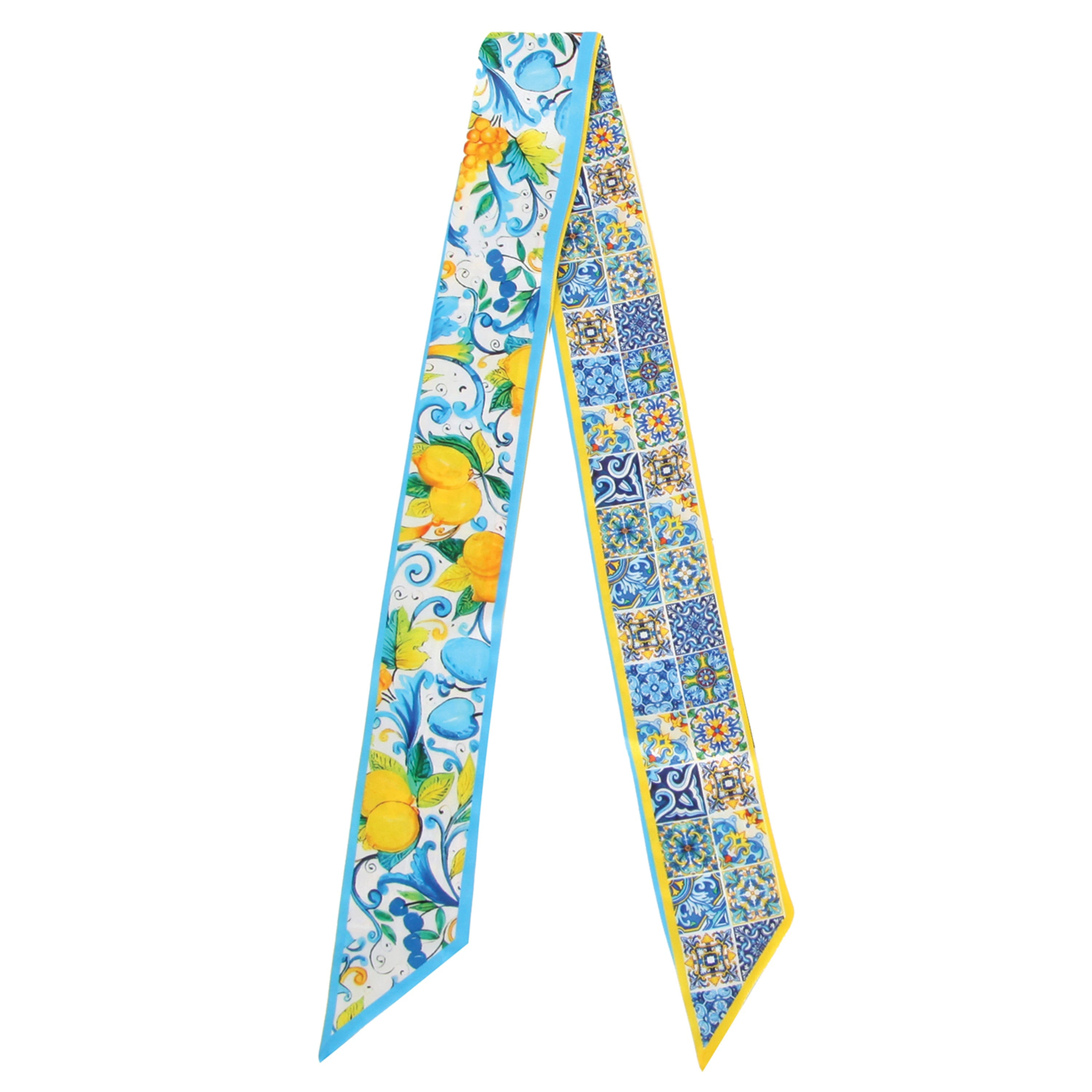 Lemon Patchwork Skinny Scarf - Charming Charlie