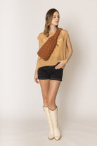 Chest Blocked Crochet Poncho - Charming Charlie