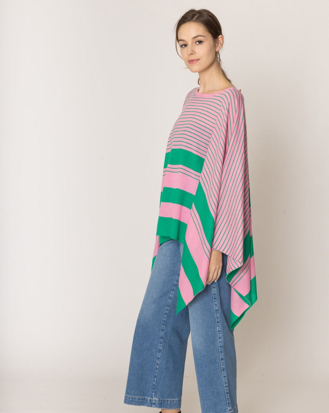 Stripe Poncho - Charming Charlie