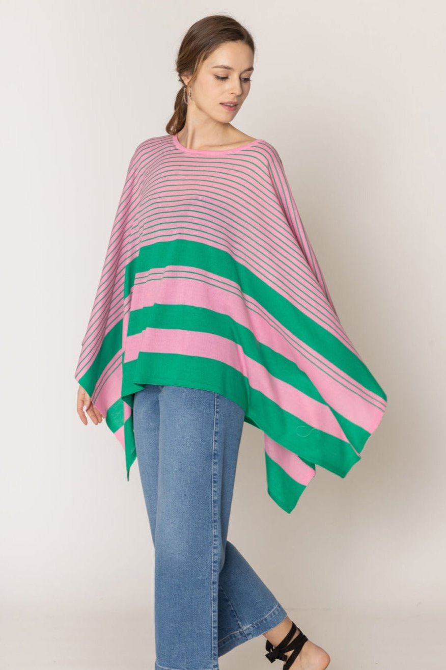 Stripe Poncho - Charming Charlie