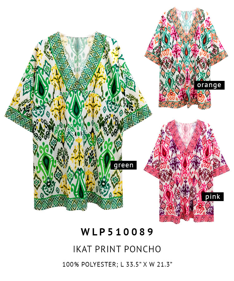 Ikat Print Poncho - Charming Charlie