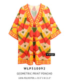 Geometric Print Poncho - Charming Charlie